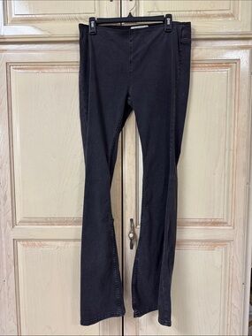Free People Black Flare Wide-Leg Jeans